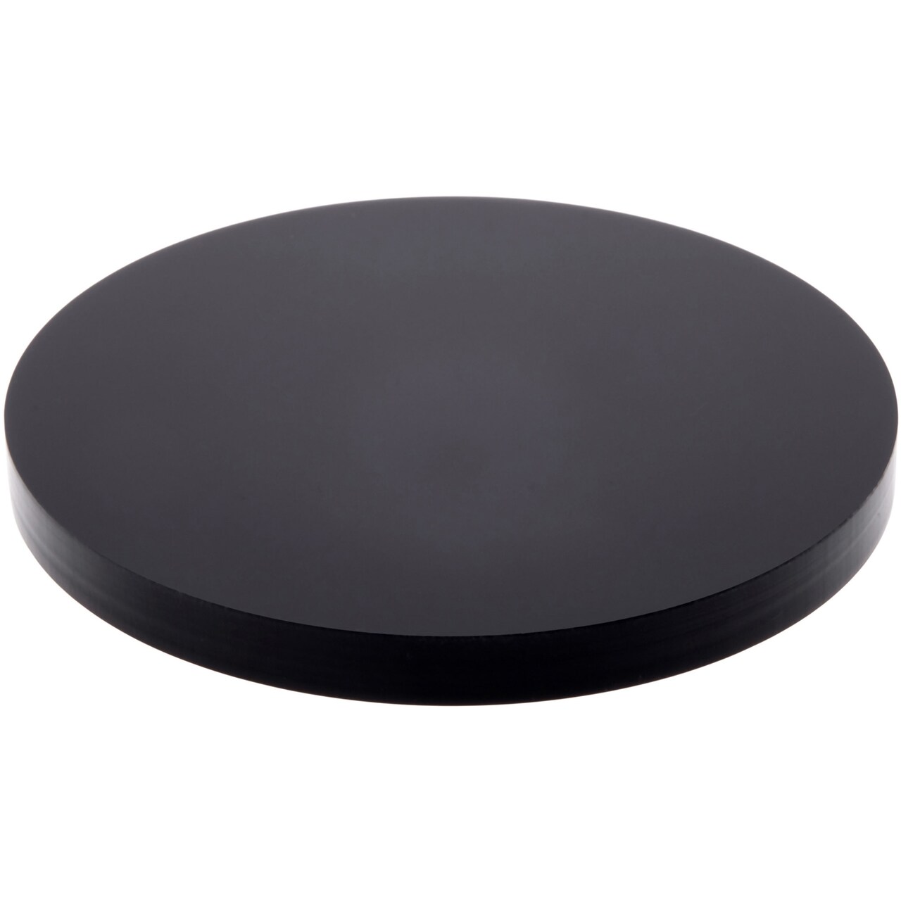 Plymor Black Acrylic Round Standard-Edge Display Base, 4" W x 4" D x 0.375" H